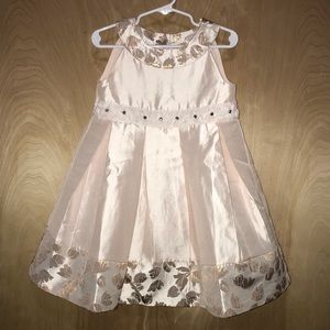 Catherine Maladrino Mini Blush Colored Floral Dress